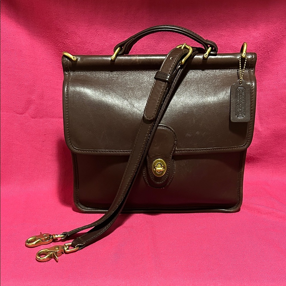 COACH WILLIS VINTAGE CROSSBODY BROWN HANDBAG MESSENGER